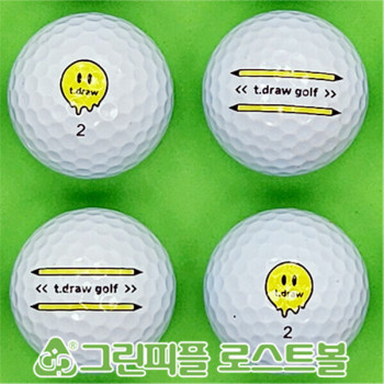 티 드로우(t-draw) 고반발 화이트 2피스 A-급 로스트볼 16개