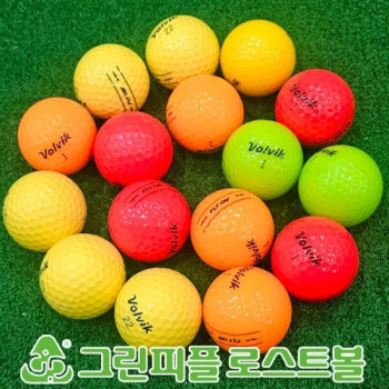 볼빅 플라이 온(FLY ON) 유광 컬러혼합 2피스 A+급 로스트볼 16개