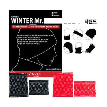 미스터골프 2color 골프 목,머리 기모 방한밴드 (2개입)